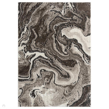 Eleanor Marble ELN03 Modern Abstract Swirl Distressed Soft-Touch High-Density Carved 3D Embossed Hi-Lo Textured Polyblend Ivory/Warm Mocha Brown/Charcoal Brown/Soft Taupe/Beige Rug-Desire Rugs-Rug Love - The Most Loved Rug Store